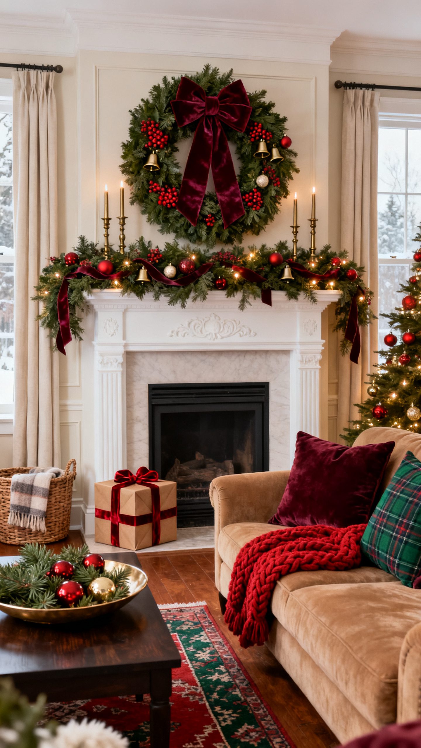 13 Festive Christmas Mantel Decor Ideas