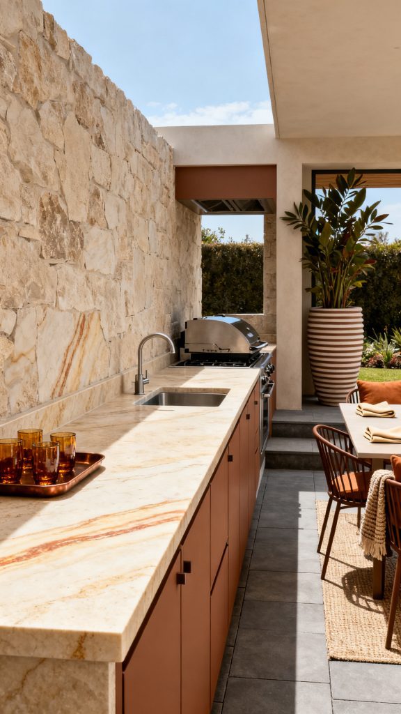 13 Outdoor Kitchen Countertop Ideas