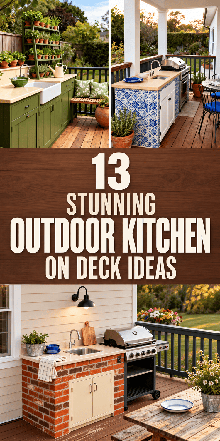 13 Stunning Outdoor Kitchen On Deck Ideas for Easygoing Weekend Hosting 🌿