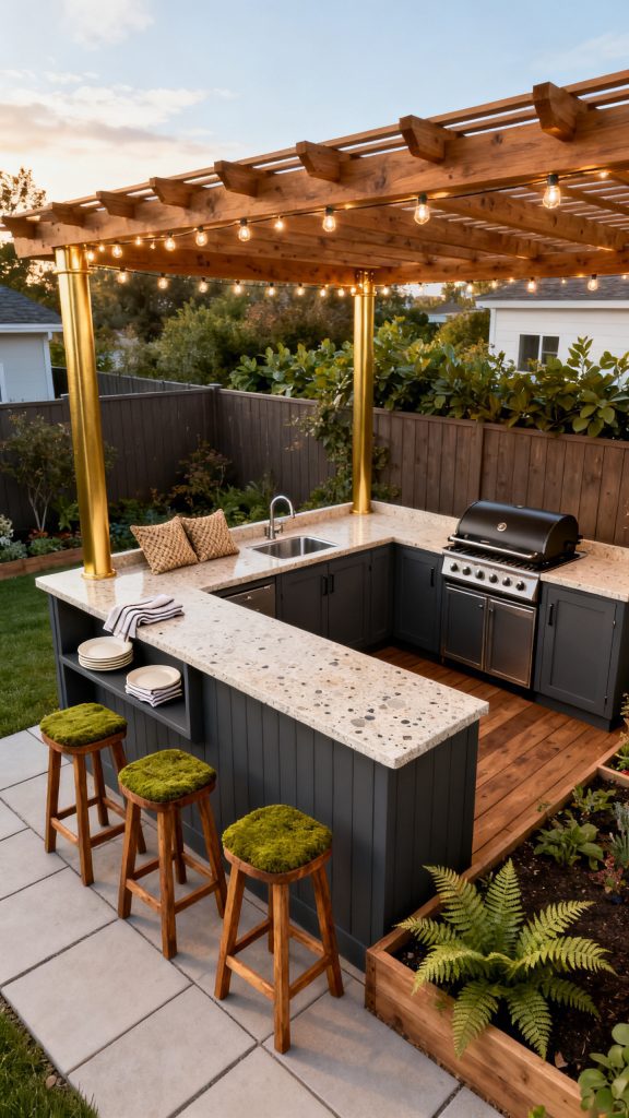 13 Outdoor Kitchen Pergola Ideas