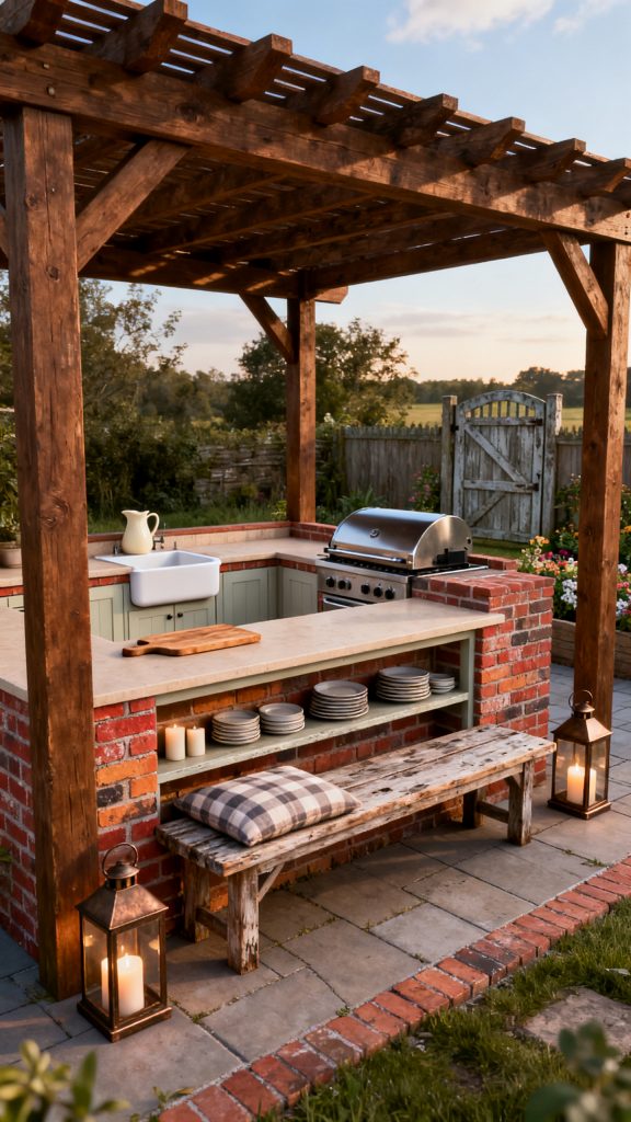 13 Outdoor Kitchen Pergola Ideas