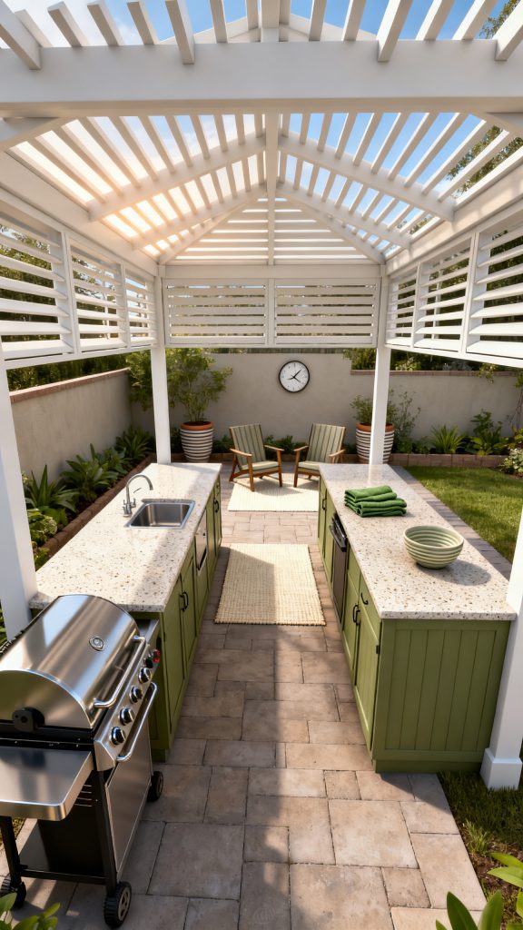 13 Outdoor Kitchen Pergola Ideas