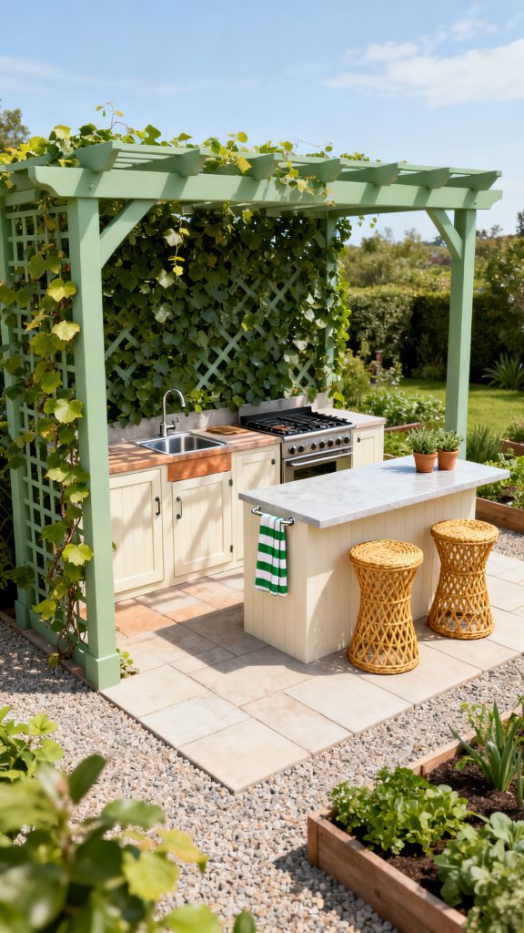 13 Outdoor Kitchen Pergola Ideas