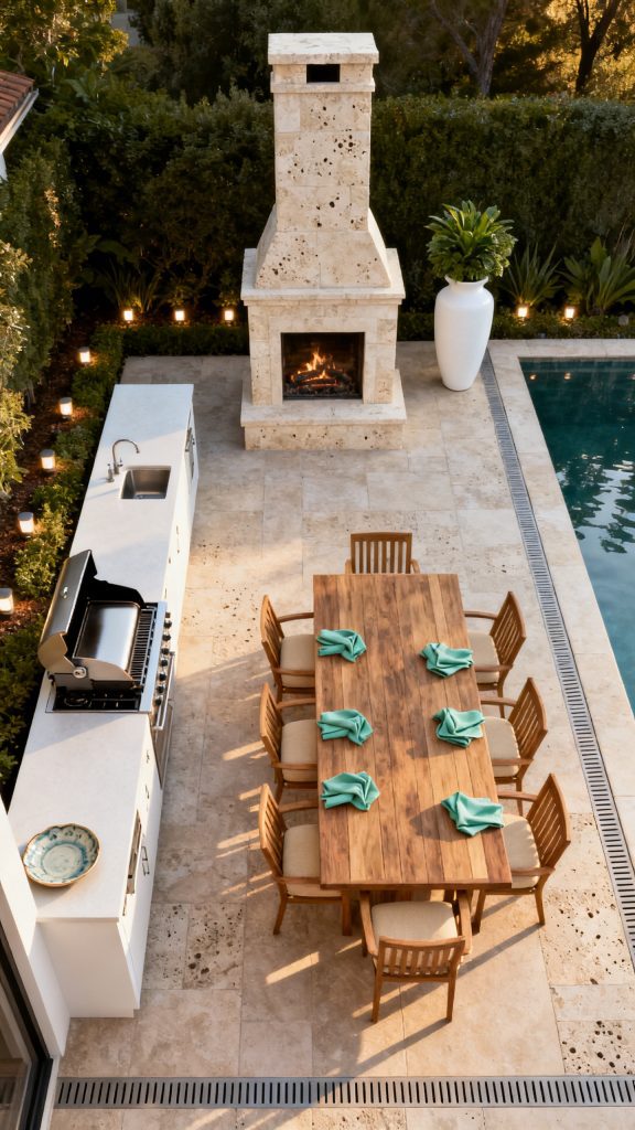 13 Outdoor Kitchen With Fireplace Ideas