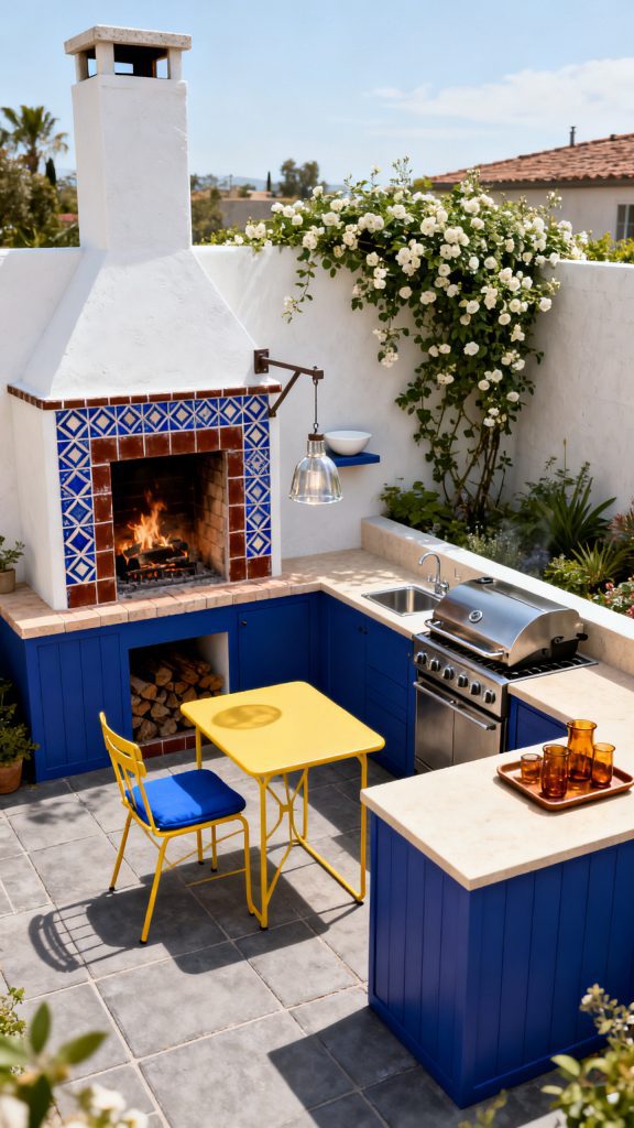 13 Outdoor Kitchen With Fireplace Ideas