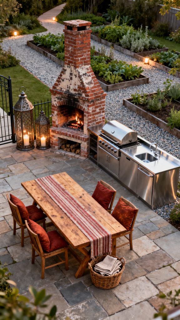 13 Outdoor Kitchen With Fireplace Ideas