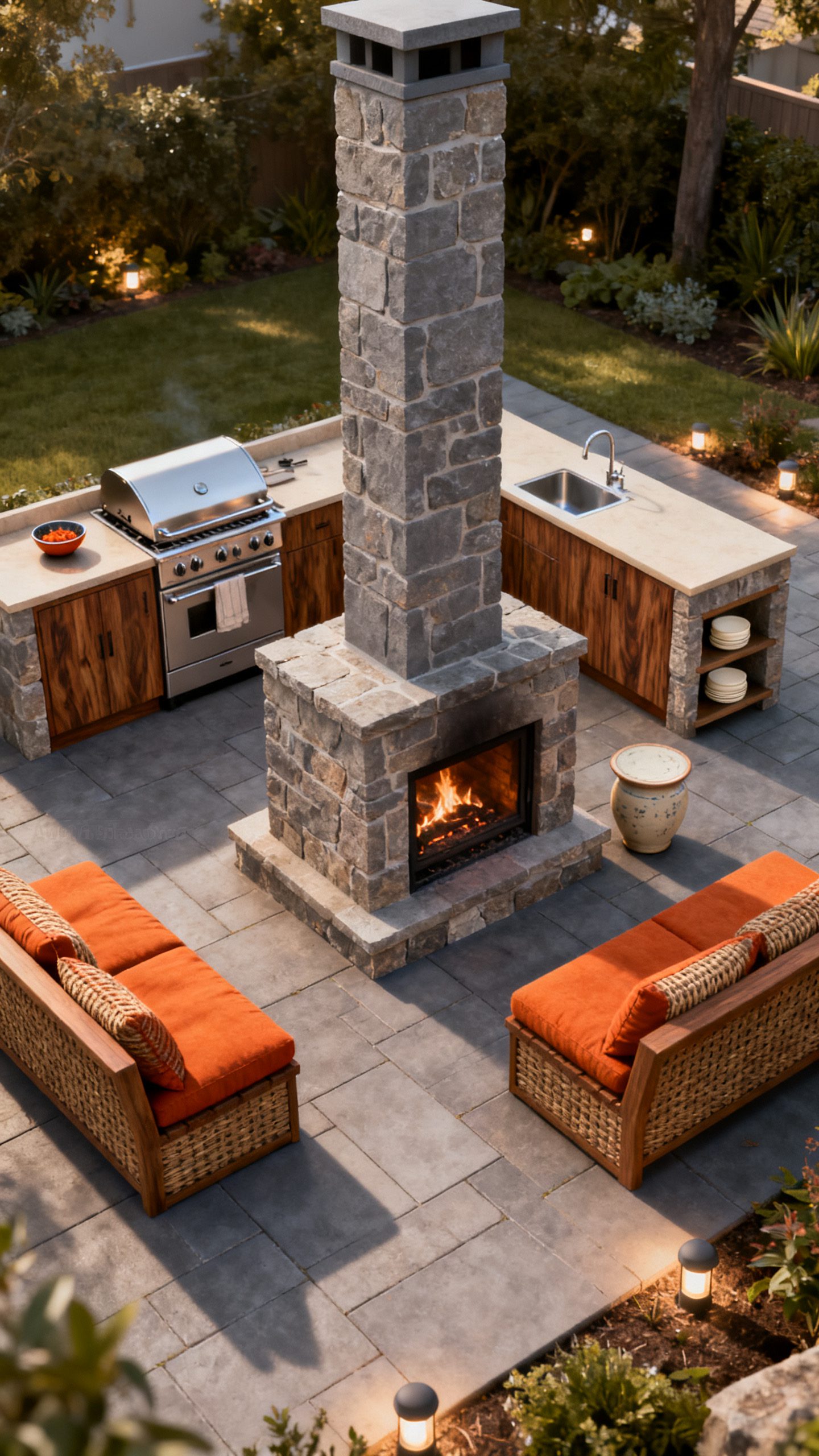 13 Outdoor Kitchen With Fireplace Ideas