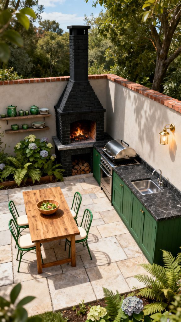 13 Outdoor Kitchen With Fireplace Ideas