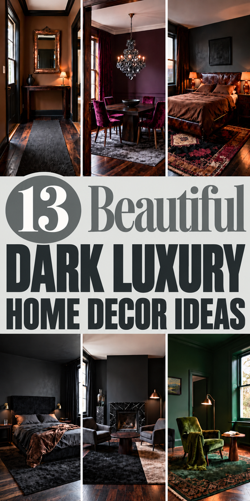 13 Beautiful Dark Luxury Home Decor Ideas