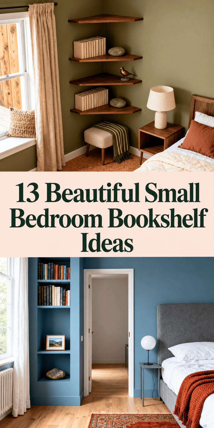 13 Beautiful Small Bedroom Bookshelf Ideas