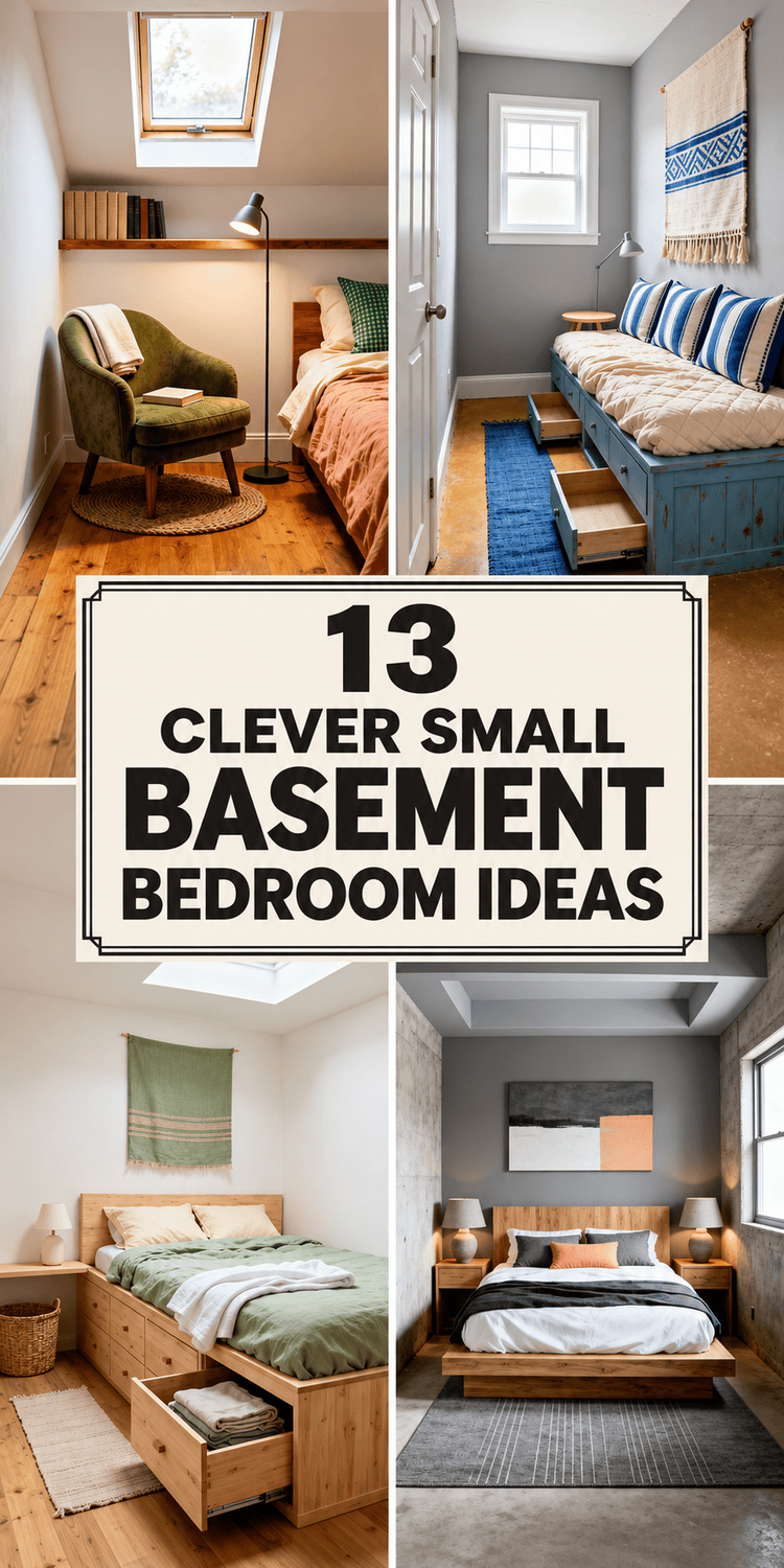 13 Clever Small Basement Bedroom Ideas for a More Inviting Lower Level 🛏️