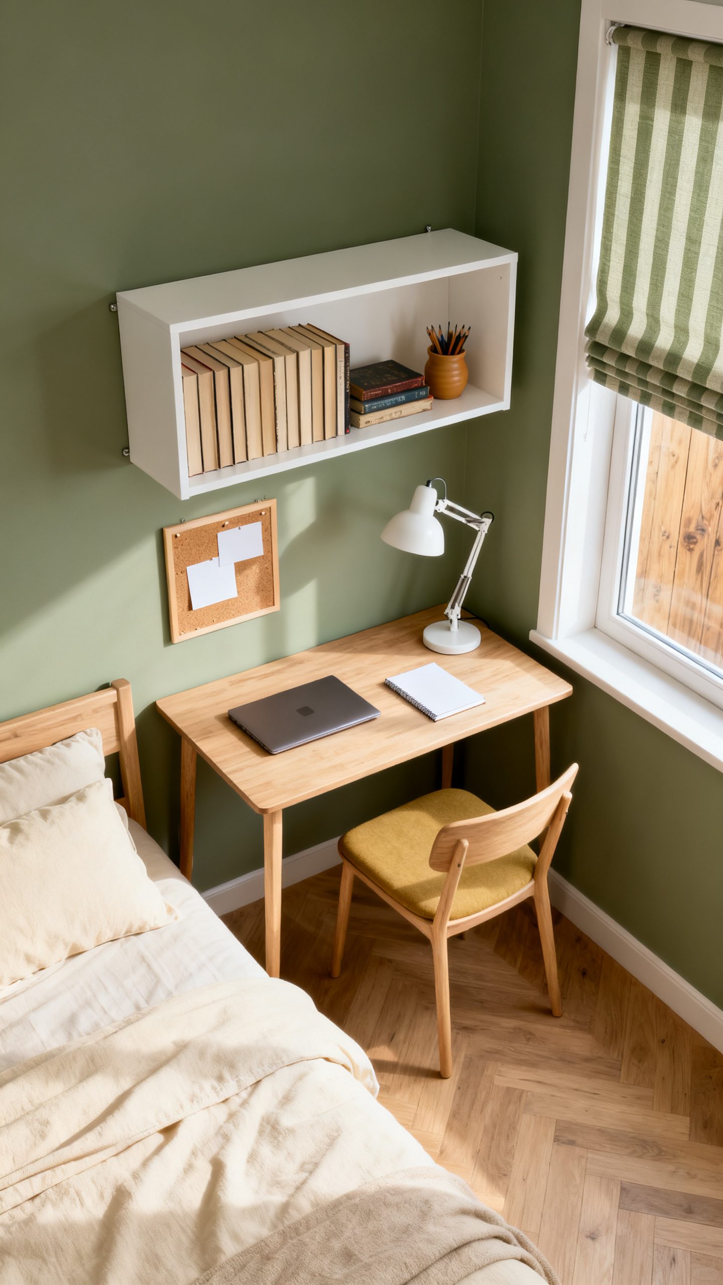 Small Bedroom Bookshelf Ideas: Let a Desk Hutch Store Work and Bedtime Books
