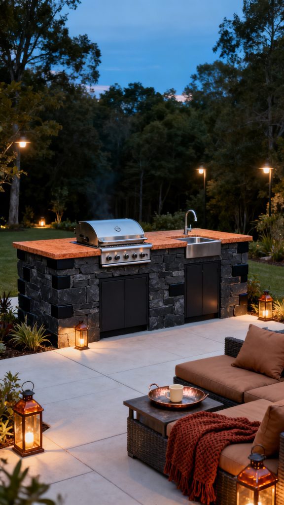 13 Stone Outdoor Kitchen Ideas