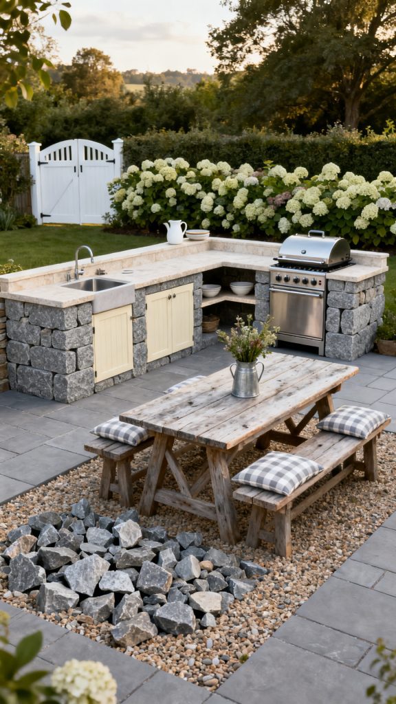 13 Stone Outdoor Kitchen Ideas
