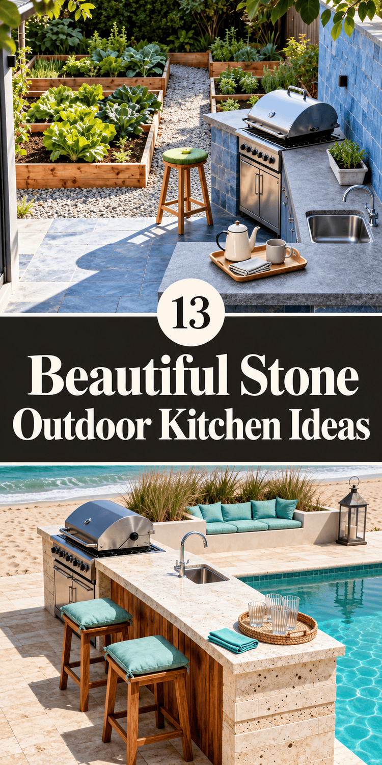 13 Beautiful Stone Outdoor Kitchen Ideas for Outdoor Cooking with Lasting Character 🌿