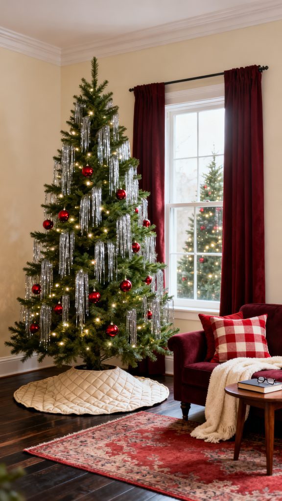 13 Sparkling Tinsel Christmas Tree Ideas