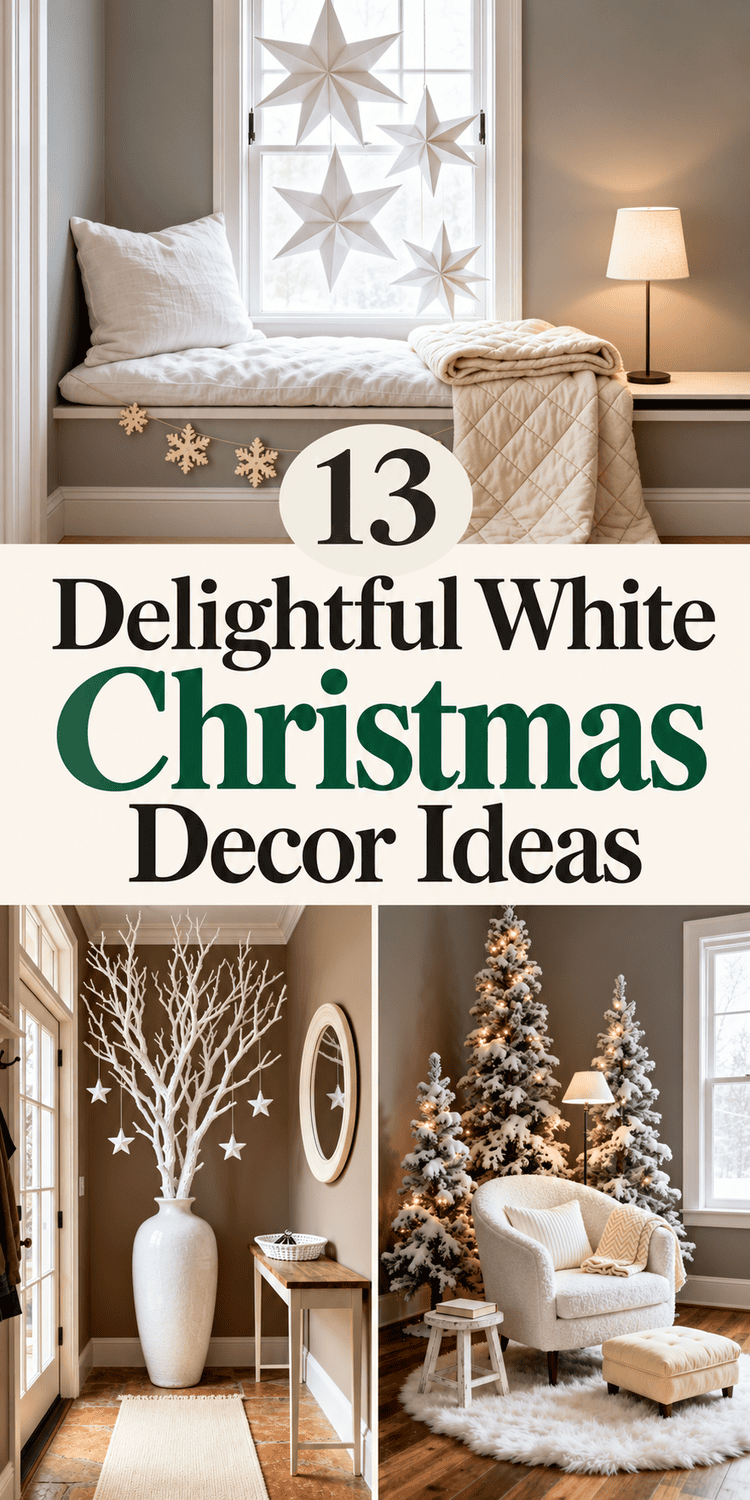 13 Delightful White Christmas Decor Ideas for Gentle Christmas Charm 🎄